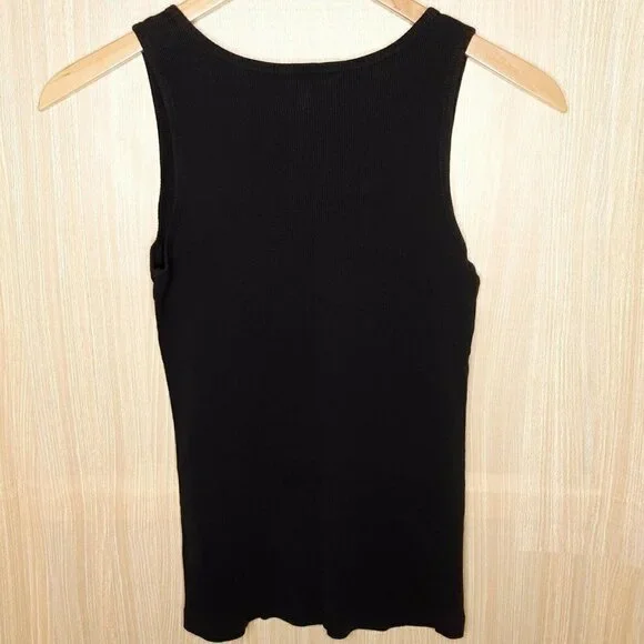 Sturgis Women's Black Ribbed Sturgis Knit Tank. La - Picture 2 of 6